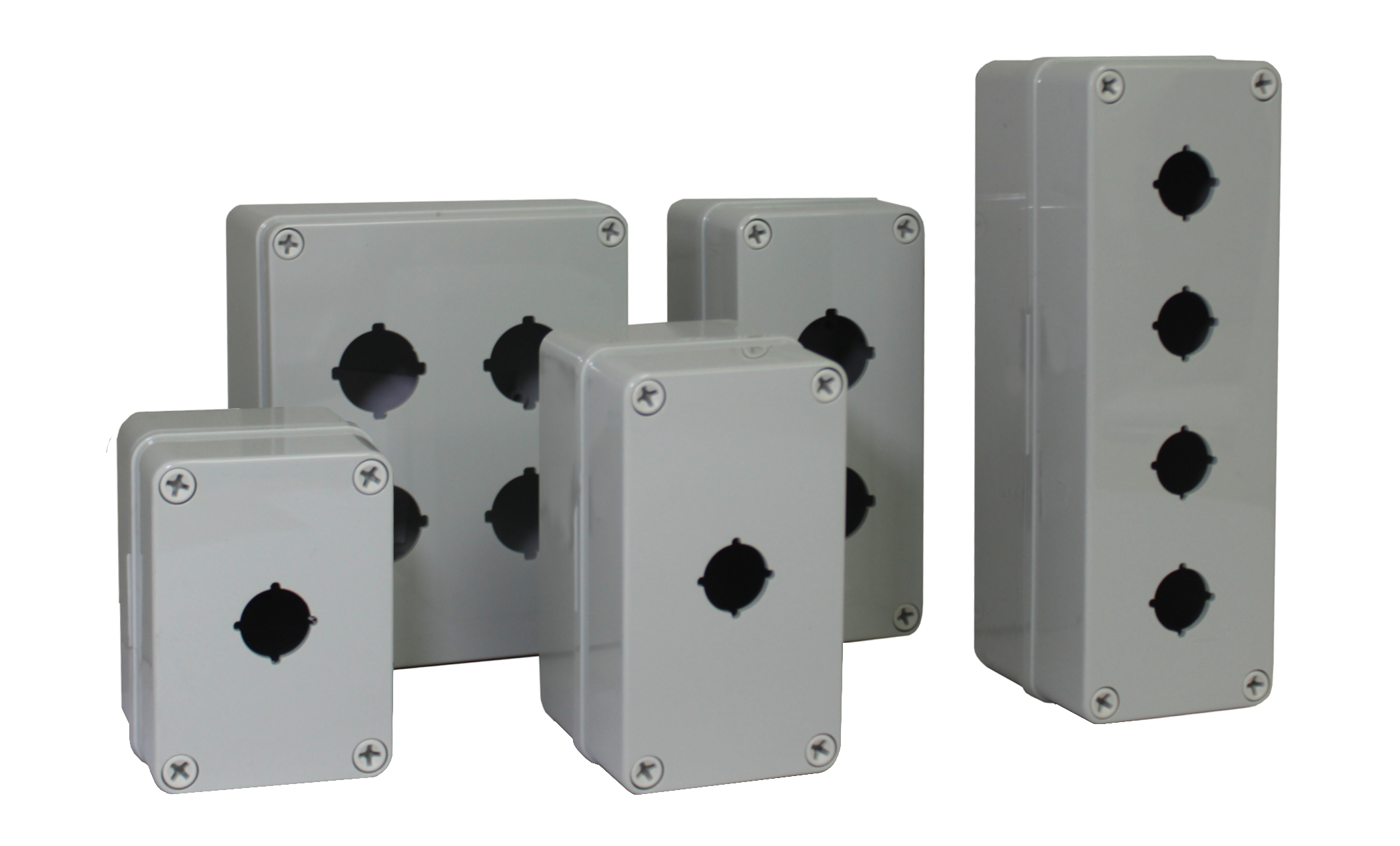 Group of push button enclosures